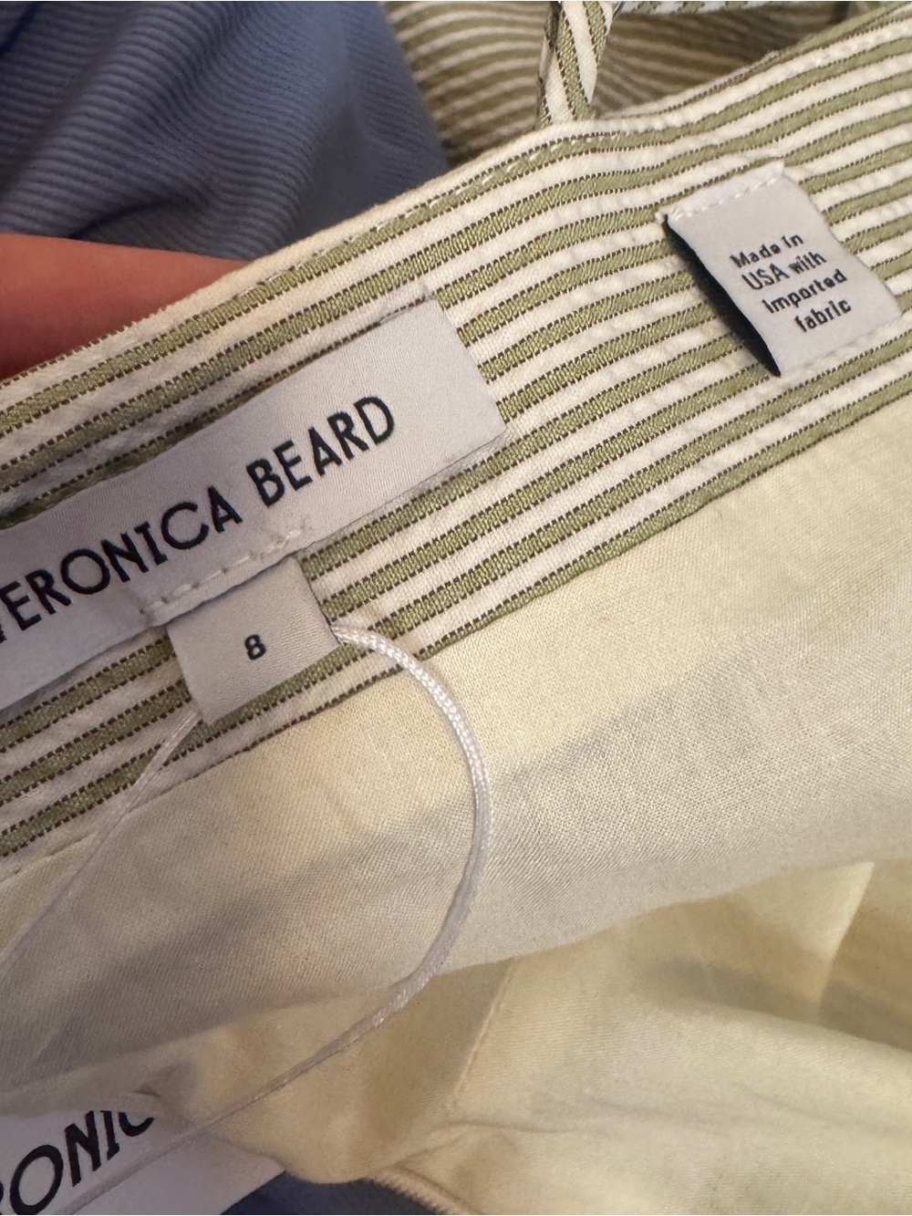 Veronica Beard Sage Green Spaghetti-Strap Midi Dress - Picture 11 of 12